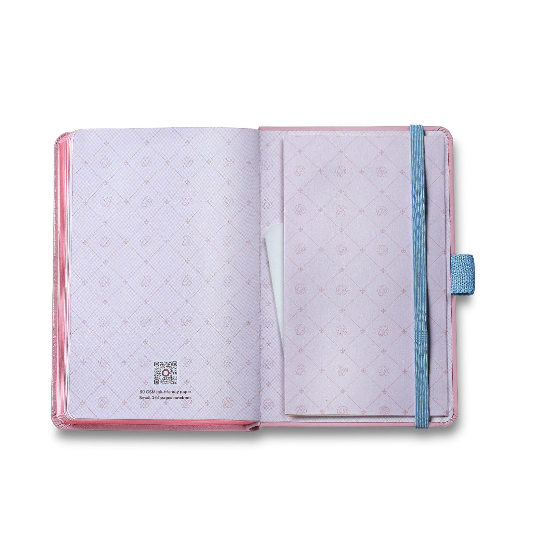 Sheaffer Gift Set ft Emily in Paris Prelude Mini 9810 Pastel Pink Ballpoint Pen with Swarovski Crystal and Hardbound Small Notebook pocket