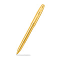 Sheaffer 100 9372 Glossy PVD Gold Rollerball Pen With PVD Gold Trims angled writing shot