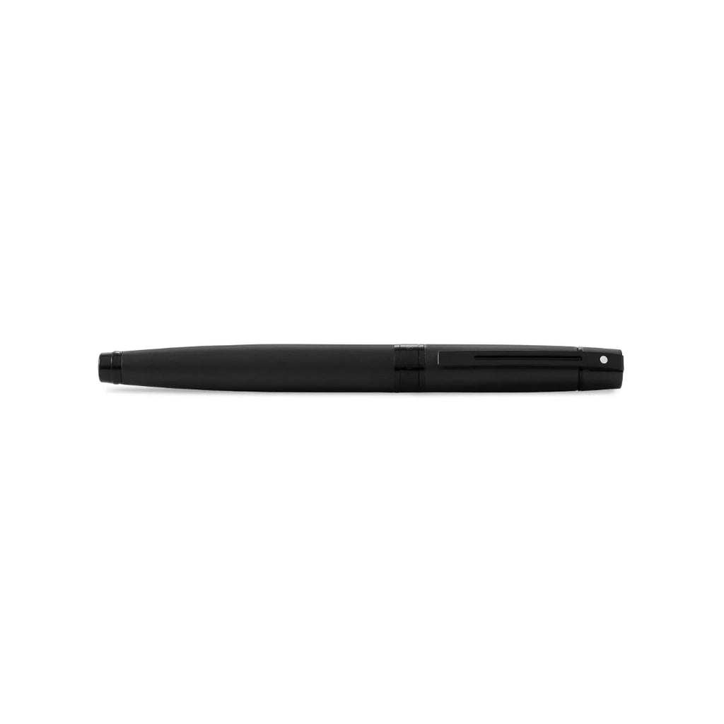 Sheaffer 300 Matte Black  Fountain Pen With Black Trims full side profile