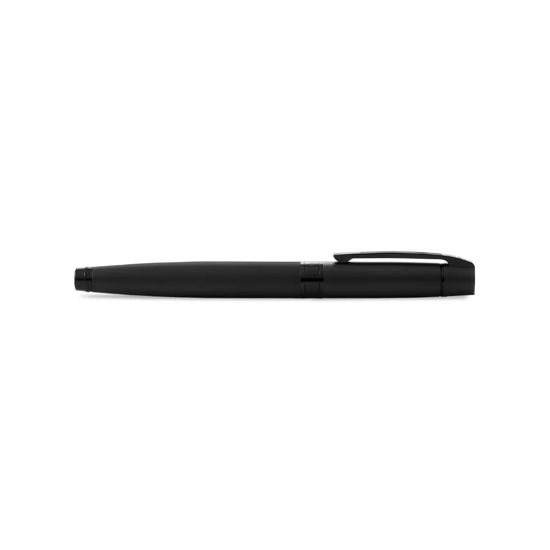 Sheaffer 300 Matte Black Rollerball Pen With Black Trims side profile