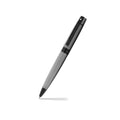 Sheaffer 300 Matte Gray Ballpoint Pen With Black Trims angled writing shot
