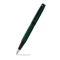 Sheaffer 300 Matte Green Fountain Pen With Black Trims angled writing shot