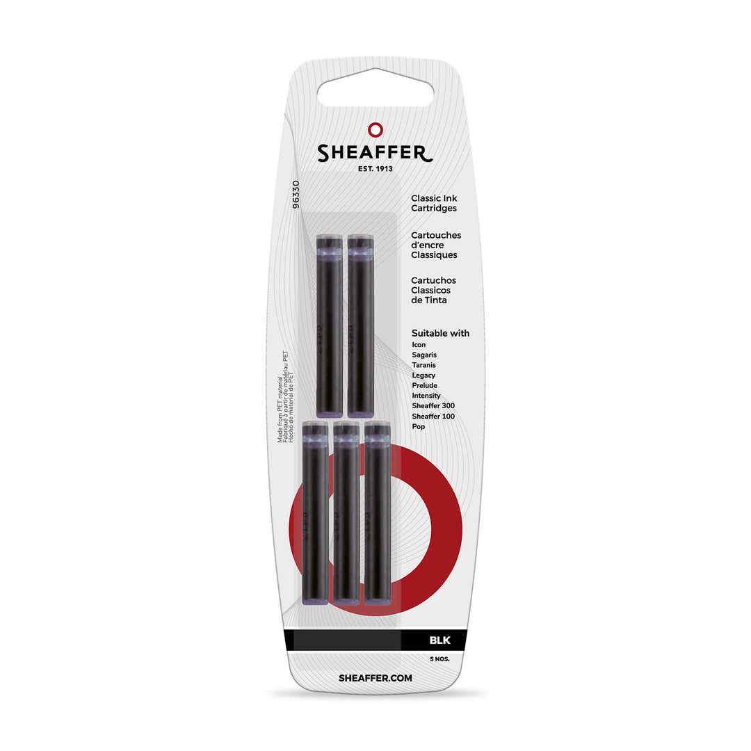Sheaffer Classic Ink Cartridge (Pack of 5) in black