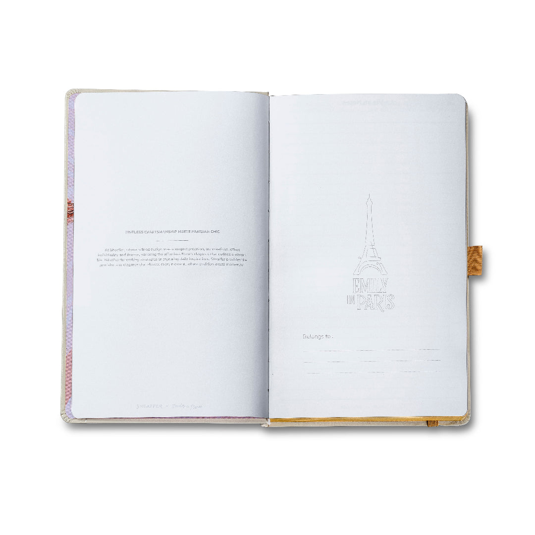 Sheaffer Emily in Paris Medium Journal 90 GSM Ink Friendly Paper with Embossed Eiffel Tower - Beige belongs to