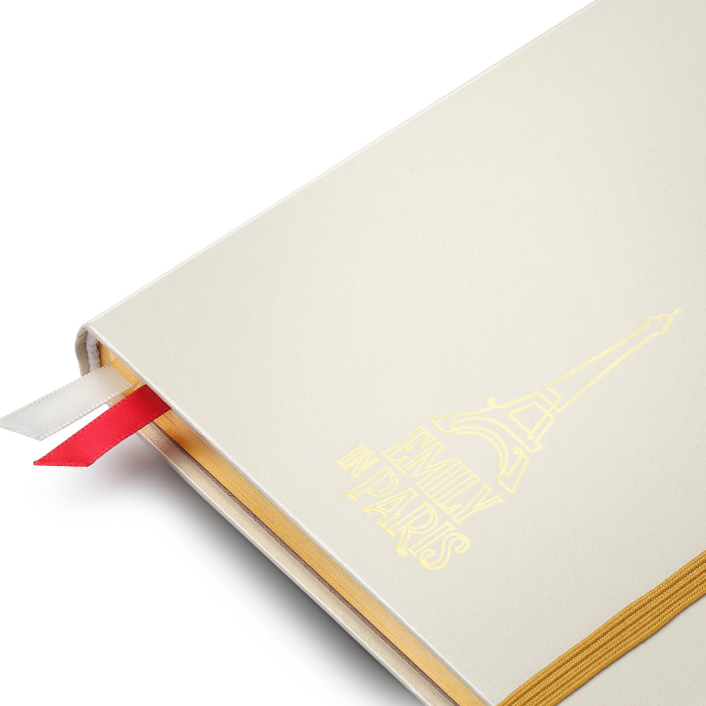 Sheaffer Emily in Paris Medium Journal 90 GSM Ink Friendly Paper with Embossed Eiffel Tower - Beige bookmark