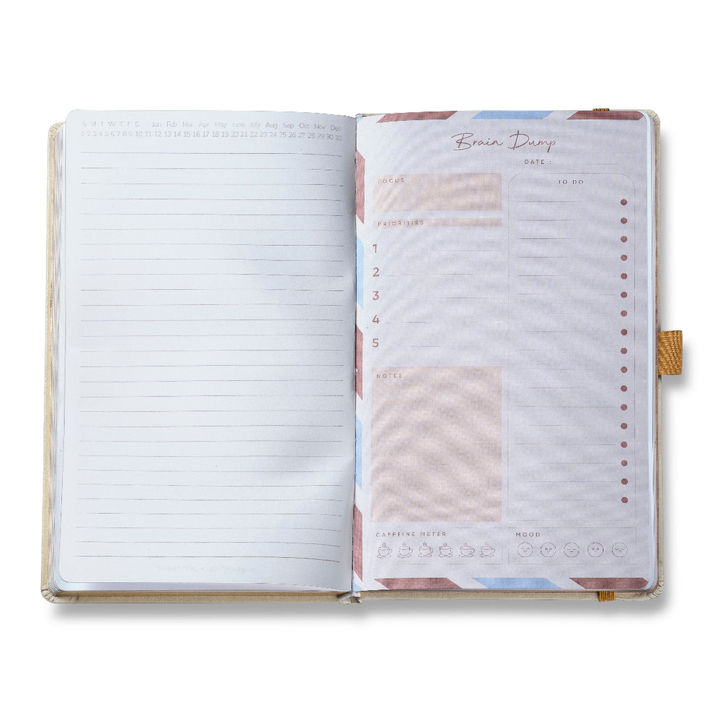 Sheaffer Emily in Paris Medium Journal 90 GSM Ink Friendly Paper with Embossed Eiffel Tower - Beige brain dump