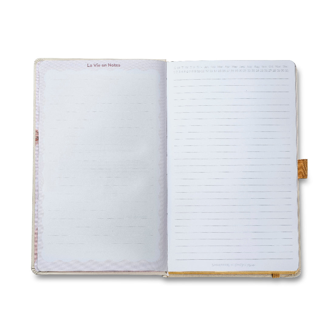 Sheaffer Emily in Paris Medium Journal 90 GSM Ink Friendly Paper with Embossed Eiffel Tower - Beige la vie en notes