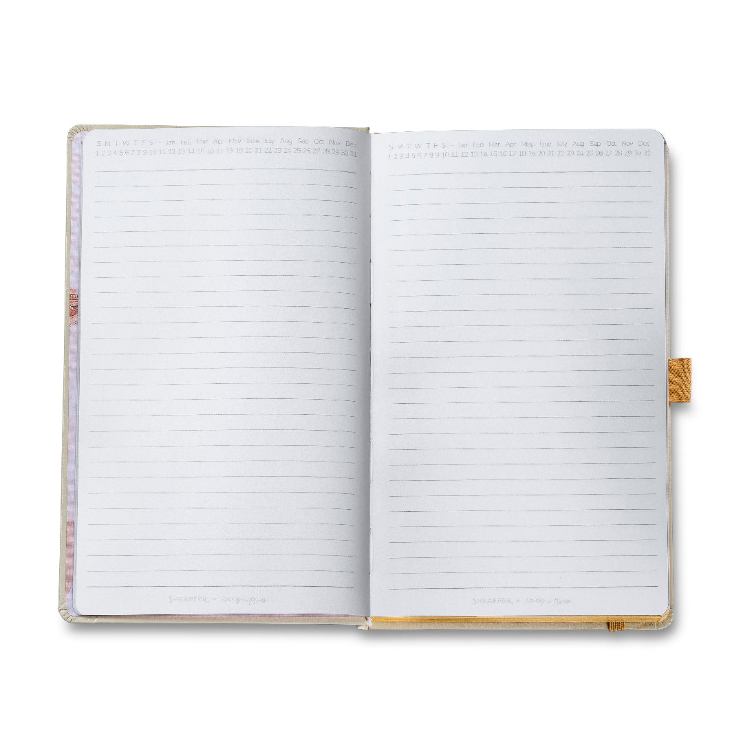 Sheaffer Emily in Paris Medium Journal 90 GSM Ink Friendly Paper with Embossed Eiffel Tower - Beige lined pages