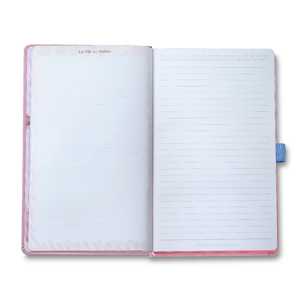 Sheaffer Emily in Paris Medium Journal 90 GSM Ink Friendly Paper with Embossed Eiffel Tower - Pink la vie en notes