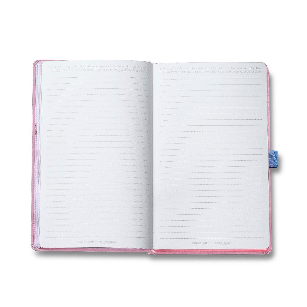 Sheaffer Emily in Paris Medium Journal 90 GSM Ink Friendly Paper with Embossed Eiffel Tower - Pink lined pages