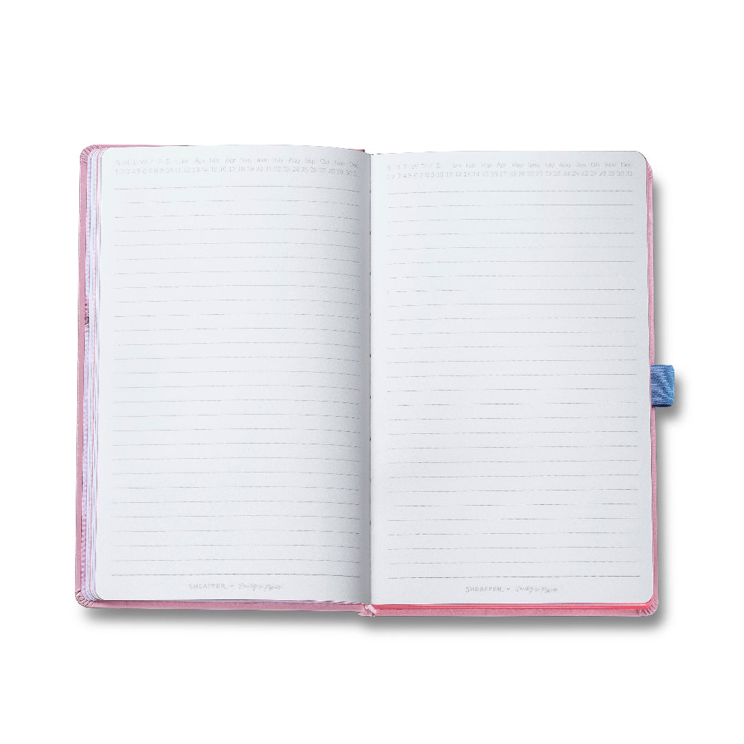 Sheaffer Emily in Paris Medium Journal 90 GSM Ink Friendly Paper with Embossed Eiffel Tower - Pink lined pages