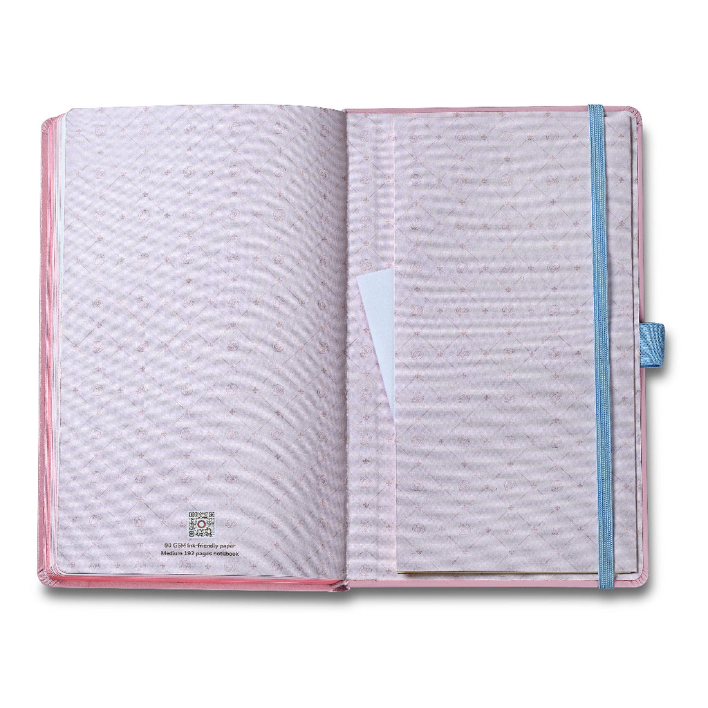 Sheaffer Emily in Paris Medium Journal 90 GSM Ink Friendly Paper with Embossed Eiffel Tower - Pink pocket