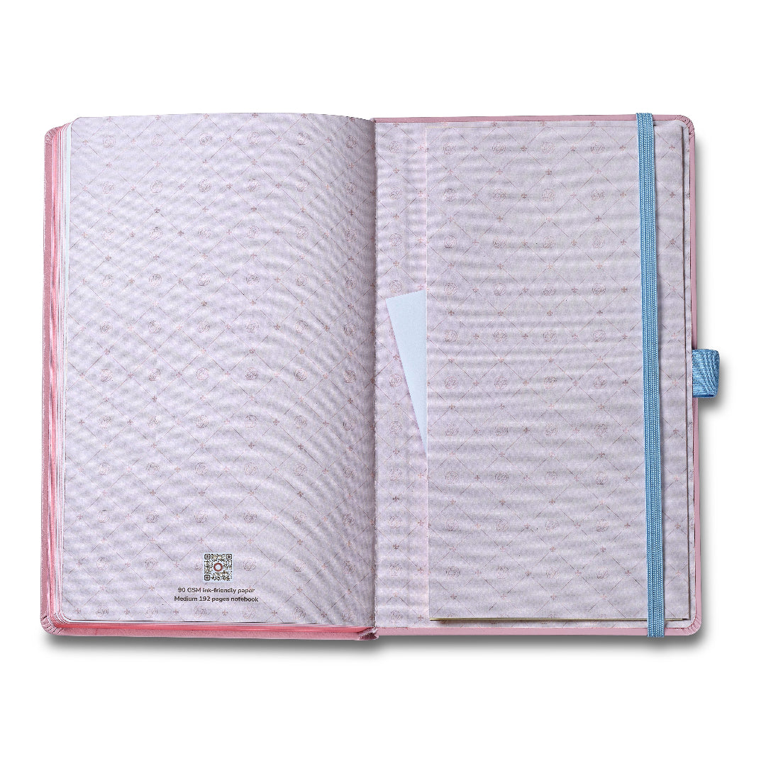 Sheaffer Emily in Paris Medium Journal 90 GSM Ink Friendly Paper with Embossed Eiffel Tower - Pink pocket