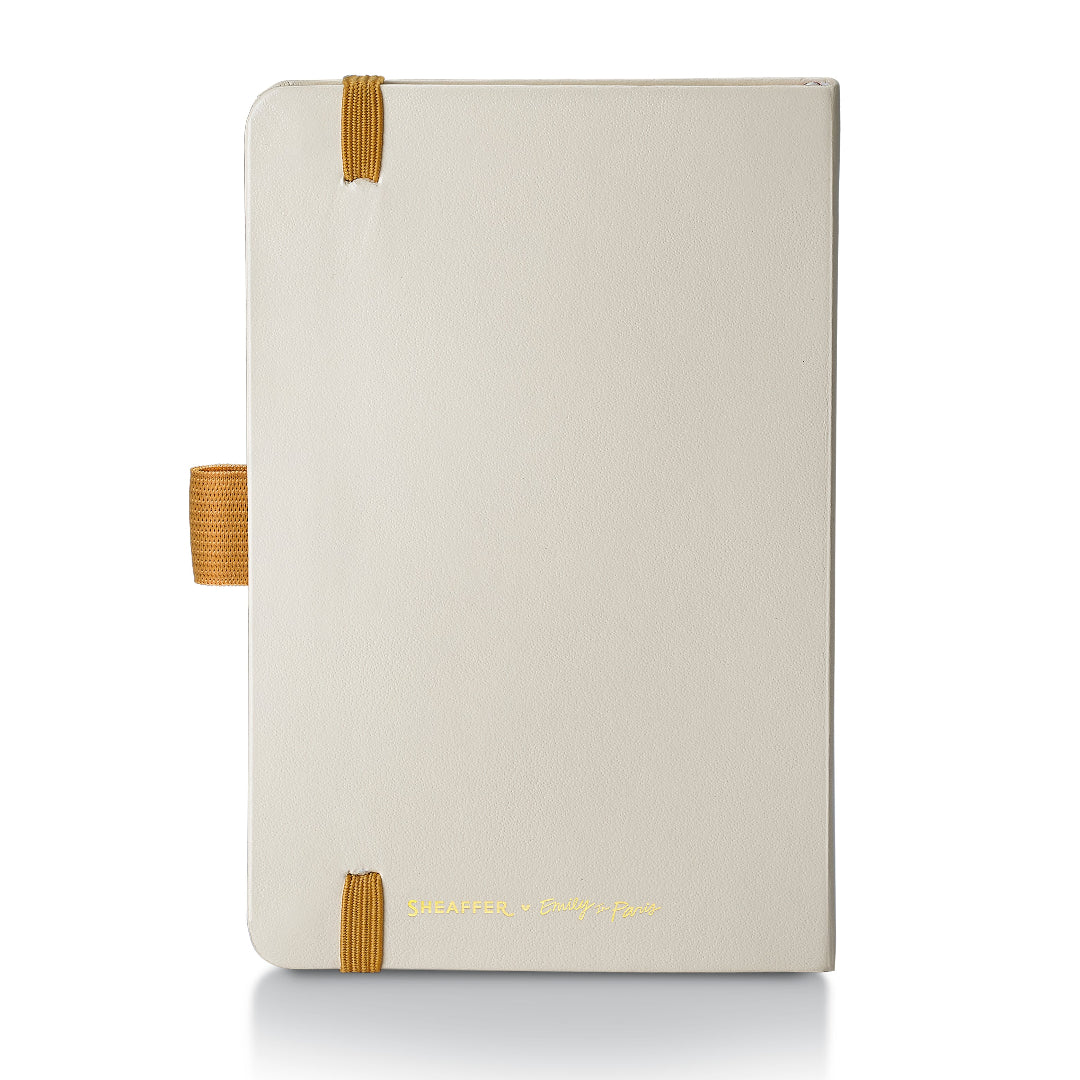 Sheaffer Emily in Paris Small Journal 90 GSM Ink Friendly Paper with Embossed Eiffel Tower - Beige back view