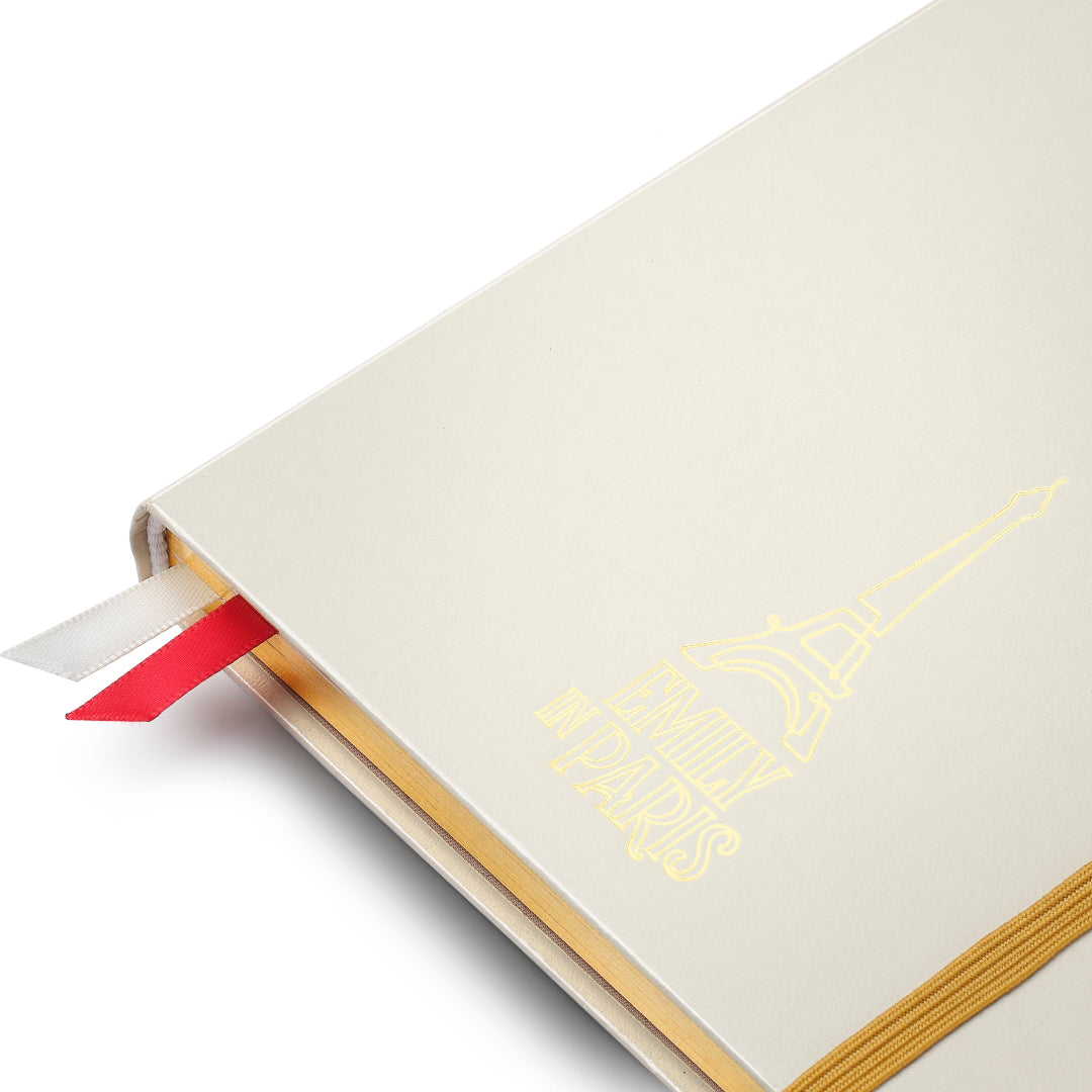 Sheaffer Emily in Paris Small Journal 90 GSM Ink Friendly Paper with Embossed Eiffel Tower - Beige bookmark