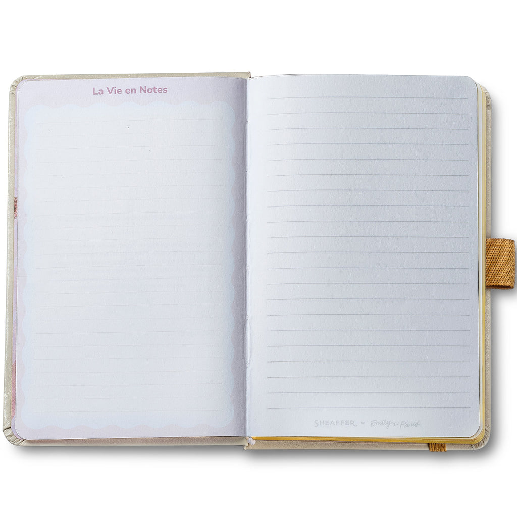 Sheaffer Emily in Paris Small Journal 90 GSM Ink Friendly Paper with Embossed Eiffel Tower - Beige la vie en notes