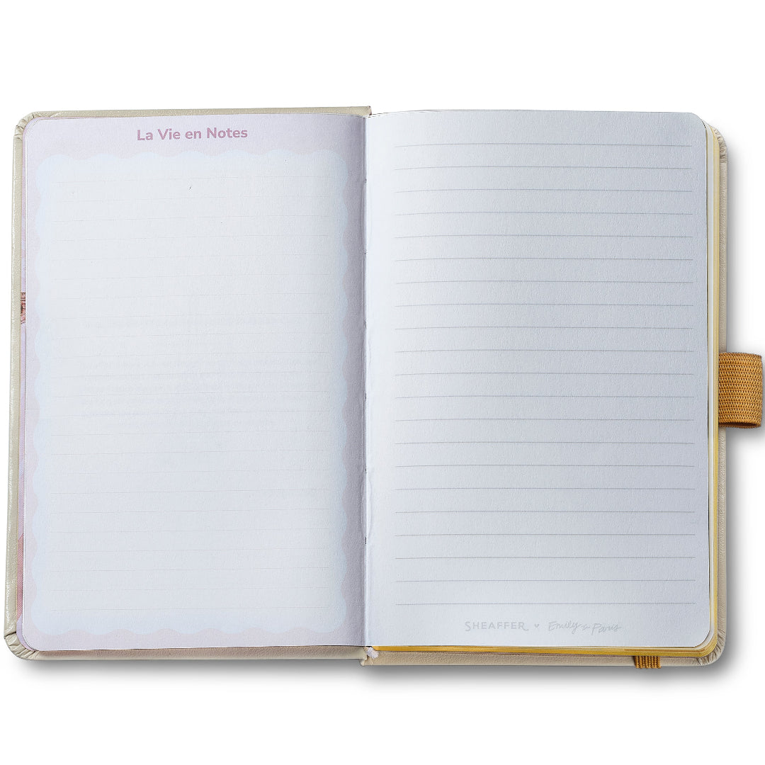 Sheaffer Emily in Paris Small Journal 90 GSM Ink Friendly Paper with Embossed Eiffel Tower - Beige la vie en notes