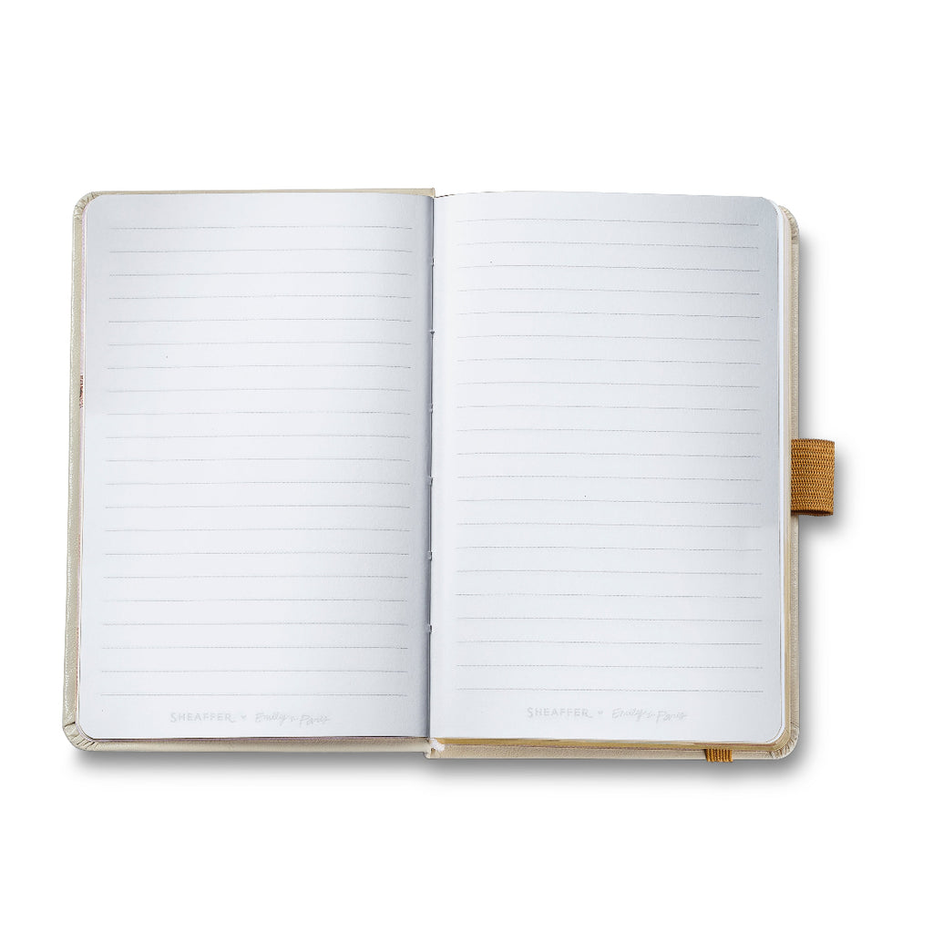 Sheaffer Emily in Paris Small Journal 90 GSM Ink Friendly Paper with Embossed Eiffel Tower - Beige lined pages