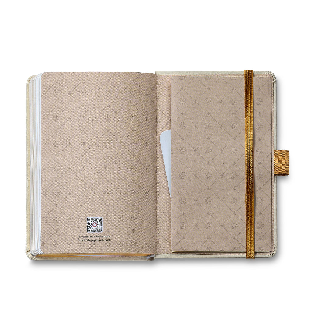 Sheaffer Emily in Paris Small Journal 90 GSM Ink Friendly Paper with Embossed Eiffel Tower - Beige pocket