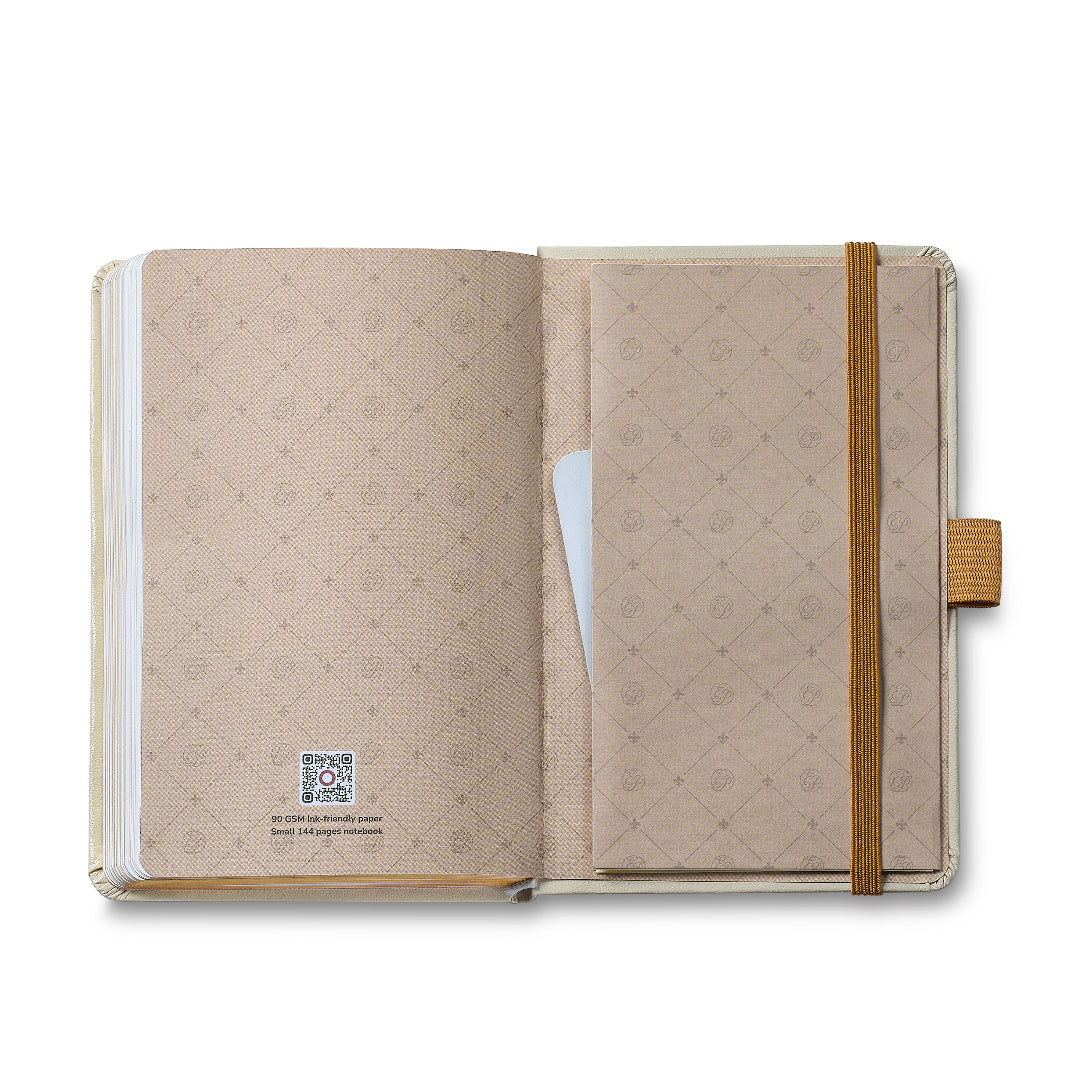 Sheaffer Emily in Paris Small Journal 90 GSM Ink Friendly Paper with Embossed Eiffel Tower - Beige pocket