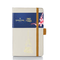 Sheaffer Emily in Paris Small Journal 90 GSM Ink Friendly Paper with Embossed Eiffel Tower - Beige with bellyband