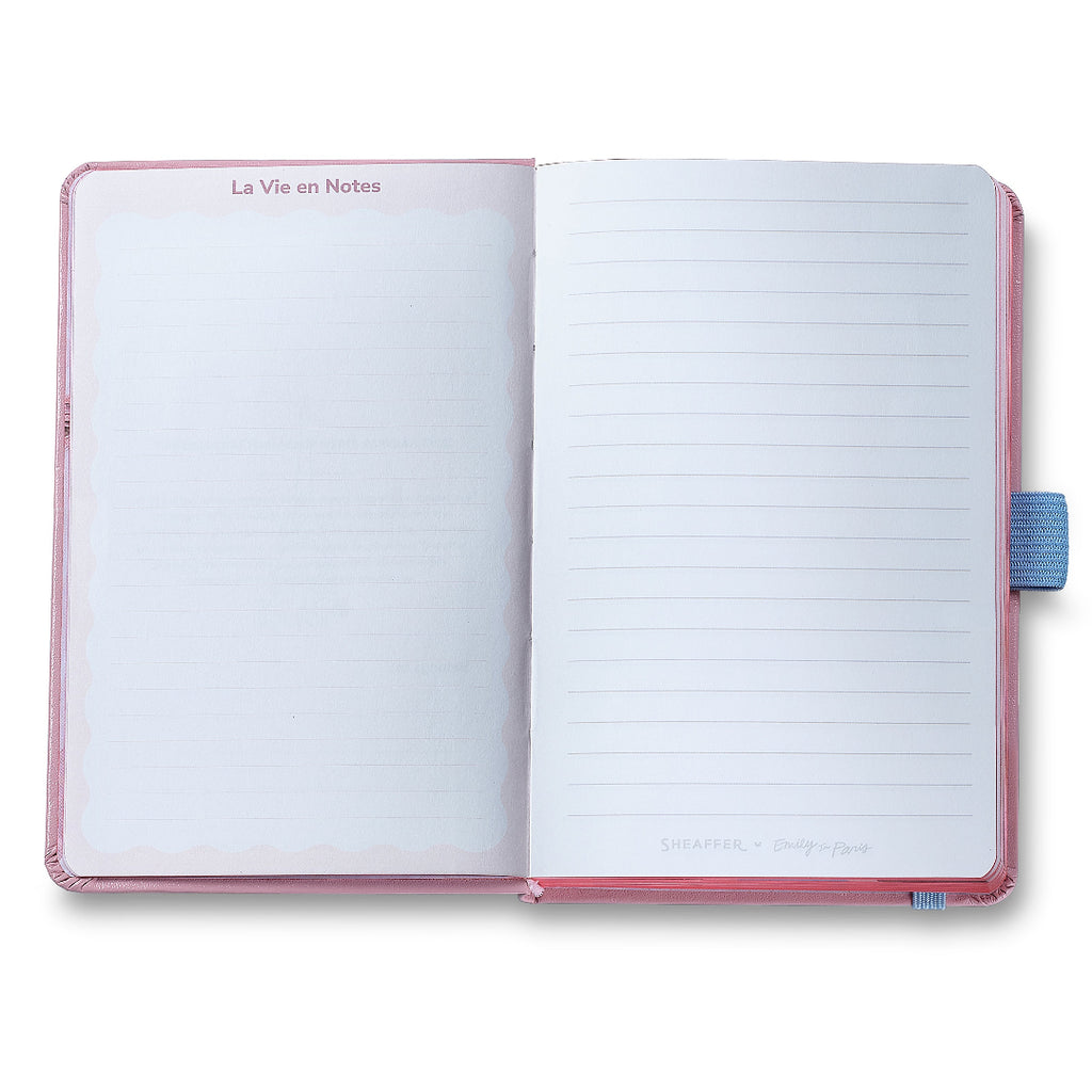 Sheaffer Emily in Paris Small Journal 90 GSM Ink Friendly Paper with Embossed Eiffel Tower - Pink la vie en notes