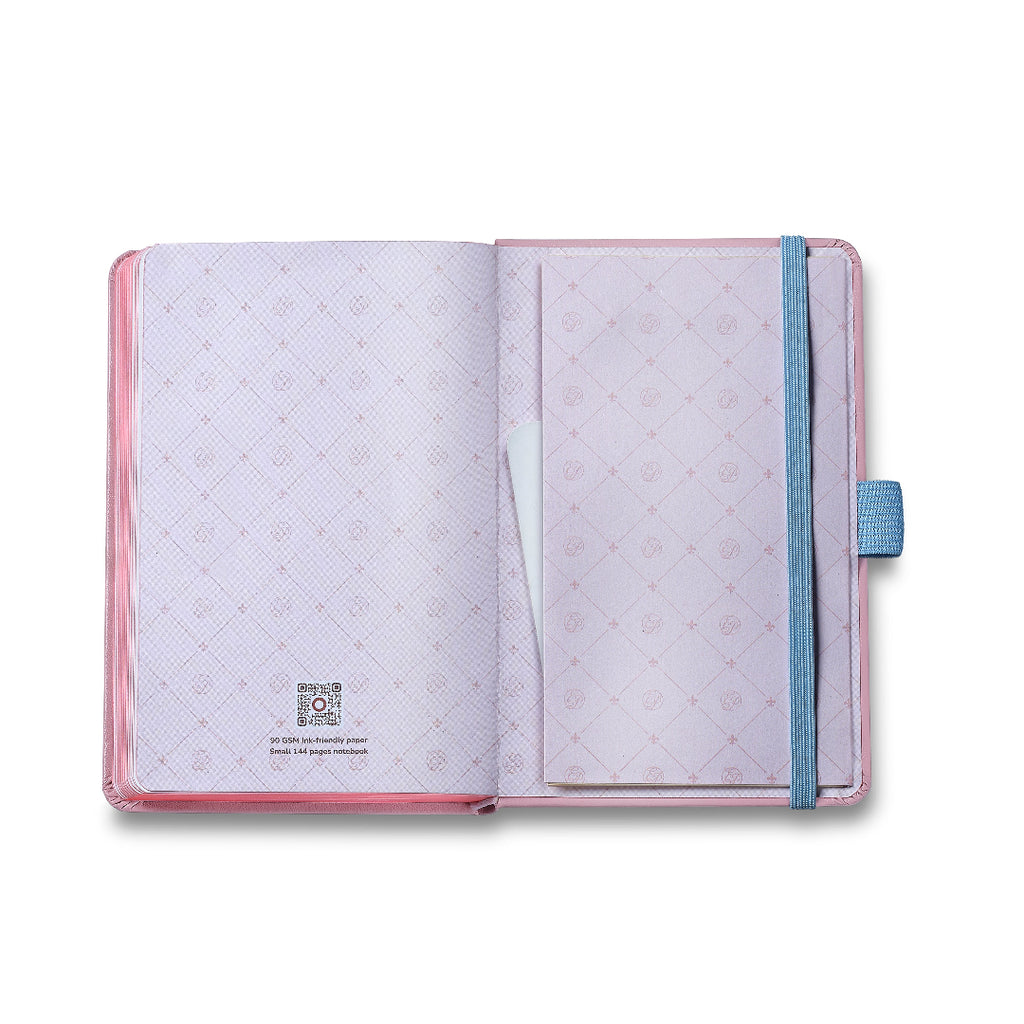 Sheaffer Emily in Paris Small Journal 90 GSM Ink Friendly Paper with Embossed Eiffel Tower - Pink pocket