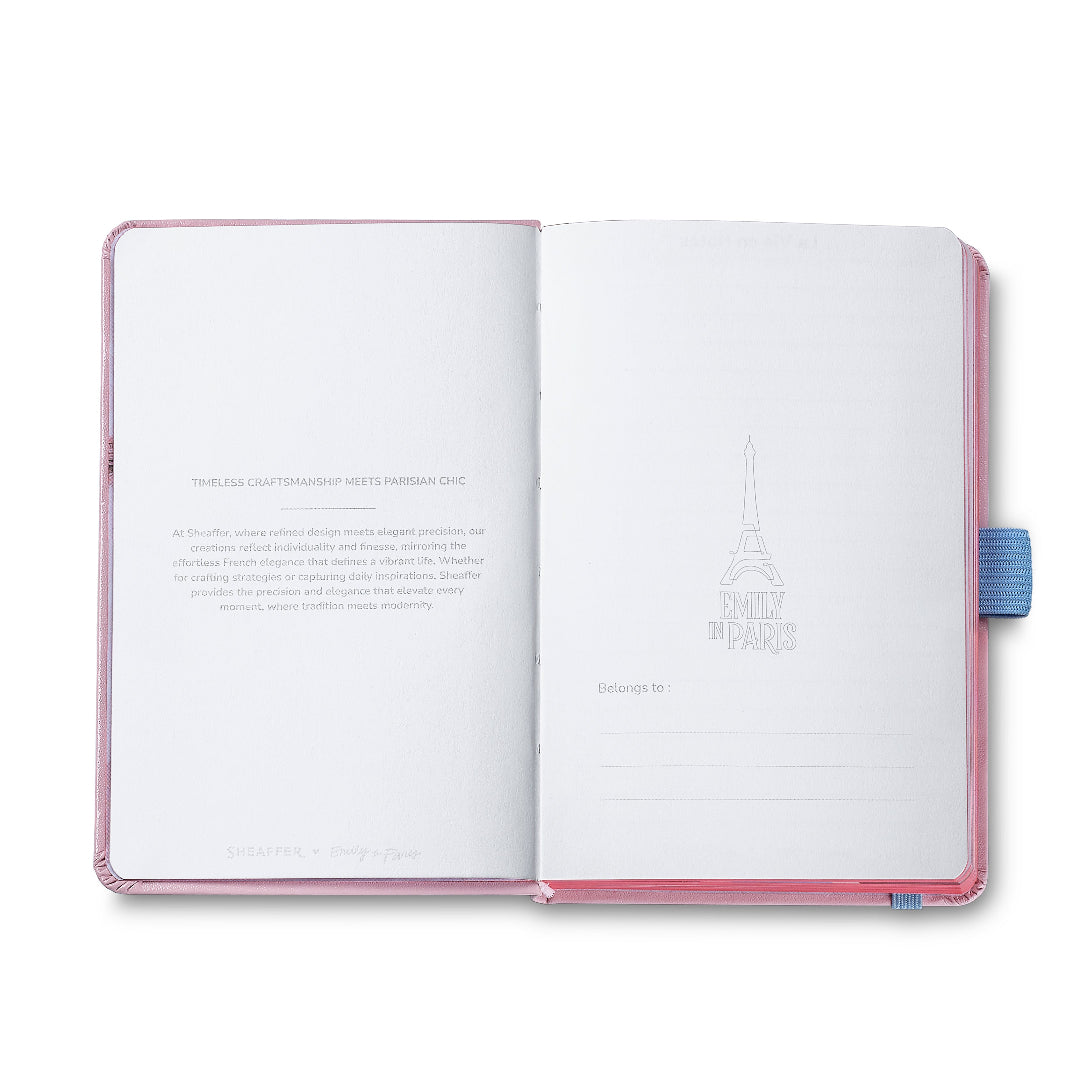 Sheaffer Gift Set ft. Emily in Paris Sentinel 321 Pink Matte Finish Ballpoint Pen with Chrome Trims and Small Hardbound Notebook belongs to