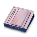 Sheaffer Gift Set ft. Emily in Paris Sentinel 321 Pink Matte Finish Ballpoint Pen with Chrome Trims and Small Hardbound Notebook inside packaging
