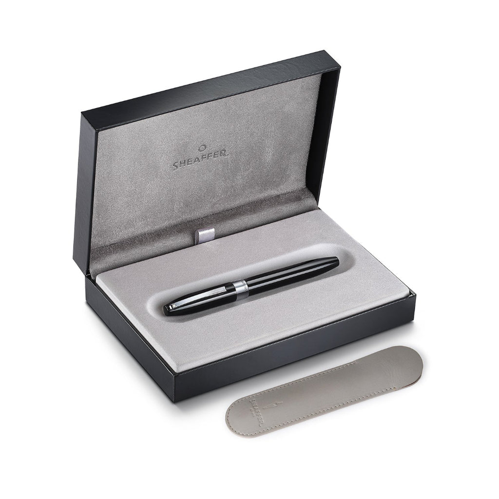 Sheaffer Legacy 9064 Glossy Black Rollerball Pen With Chrome Trims premium gift box