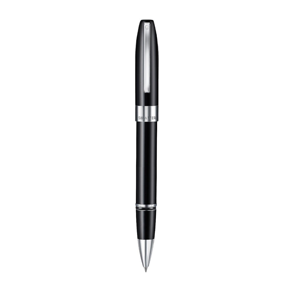 Sheaffer Legacy 9064 Glossy Black Rollerball Pen With Chrome Trims upright full view
