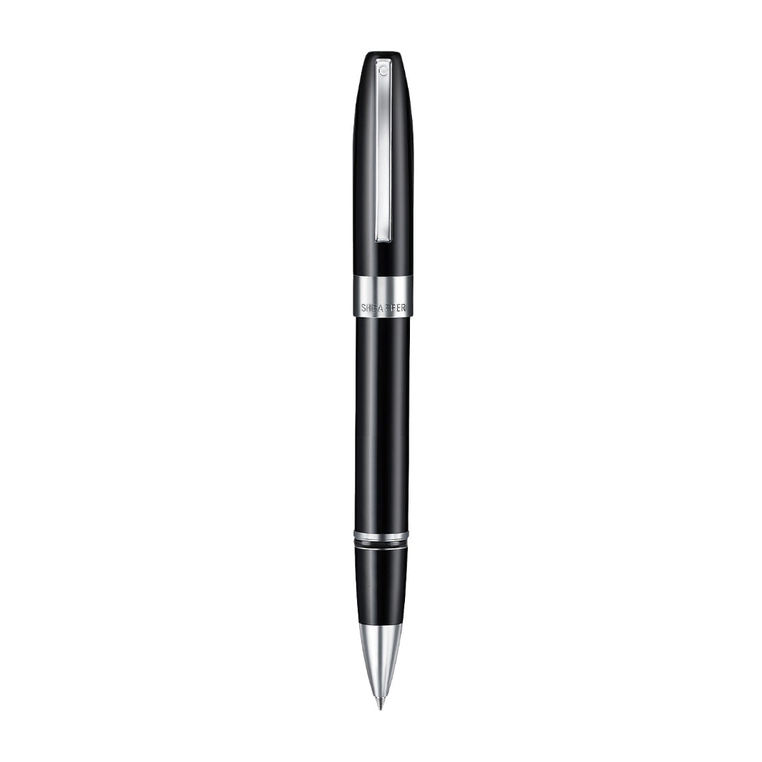 Sheaffer Legacy 9064 Glossy Black Rollerball Pen With Chrome Trims upright full view