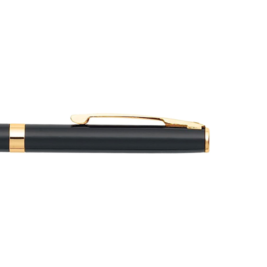 Sheaffer Sagaris Glossy Black Ballpoint Pen With Gold Trims clip details