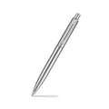 Sheaffer Sentinel Metal 330 Brushed Chrome Ballpoint Pen with Chrome Trims angled writing shot