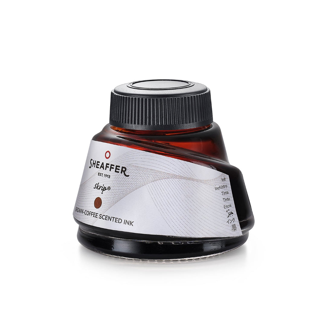 Sheaffer Skrip Coffee-Scented Ink Bottle (50 ml) Coffee Brown  side profile