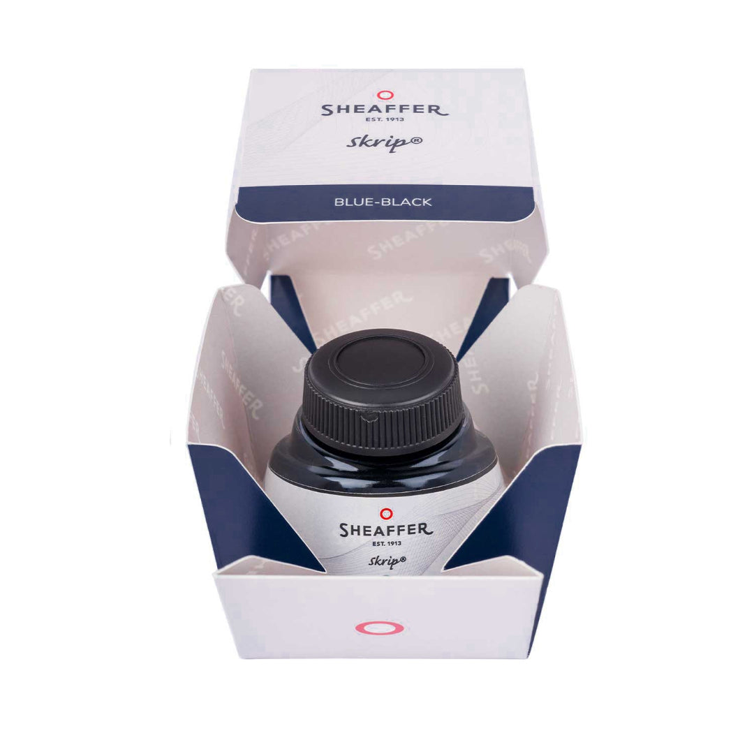 Sheaffer Skrip Ink Bottle (50 ml) Blue Black inside packaging