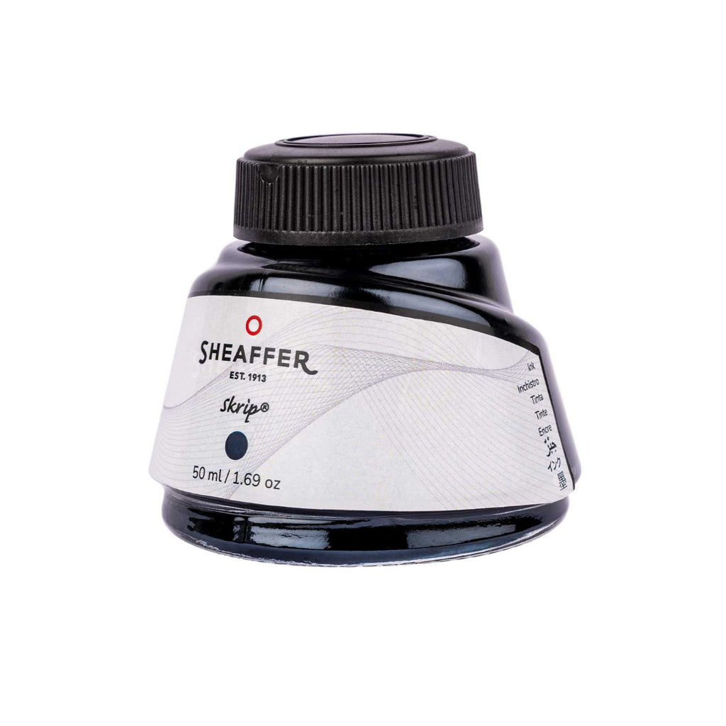 Sheaffer Skrip Ink Bottle (50 ml) Blue Black side profile
