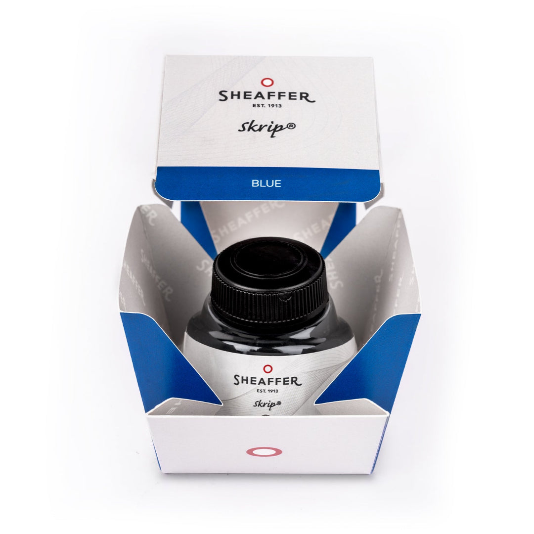 Sheaffer Skrip Ink Bottle (50 ml) Blue inside packaging