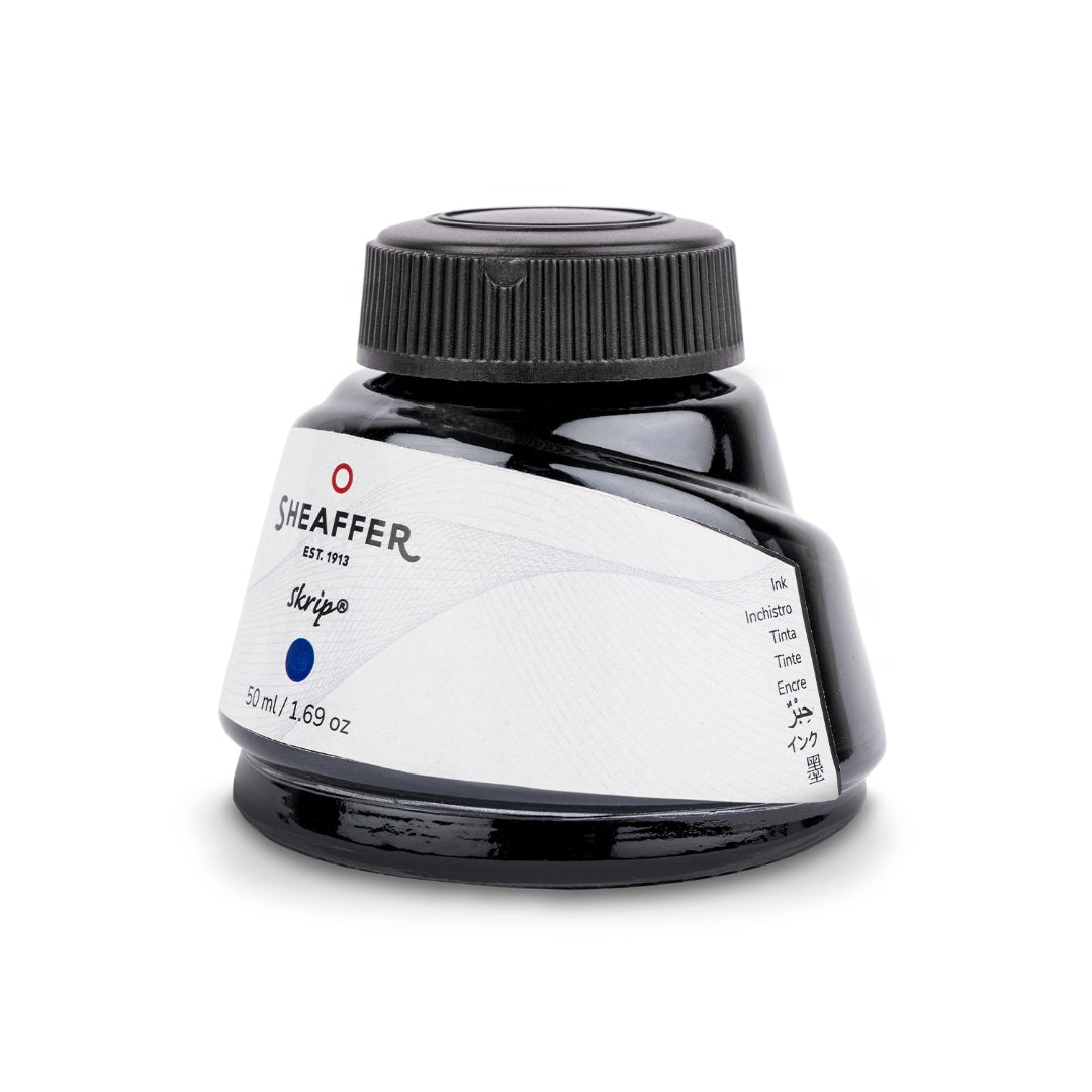 Sheaffer Skrip Ink Bottle (50 ml) Blue side profile