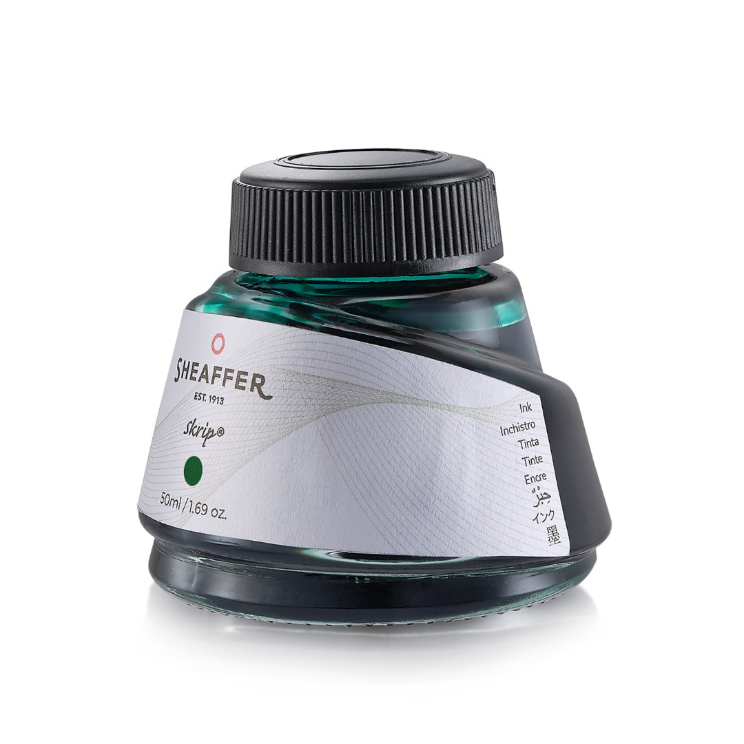 Sheaffer Skrip Ink Bottle (50 ml) Green side profile