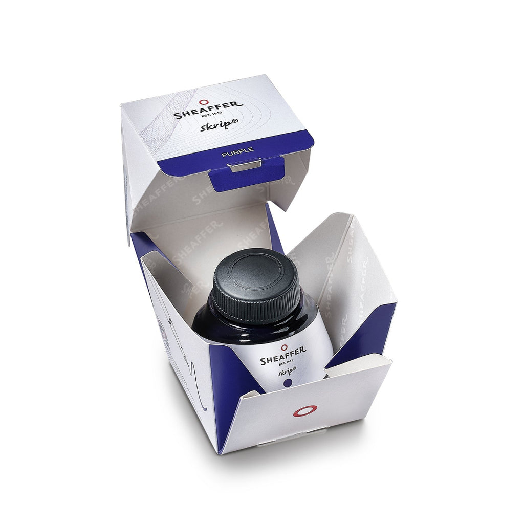 Sheaffer Skrip Ink Bottle (50 ml) - Purple inside packaging