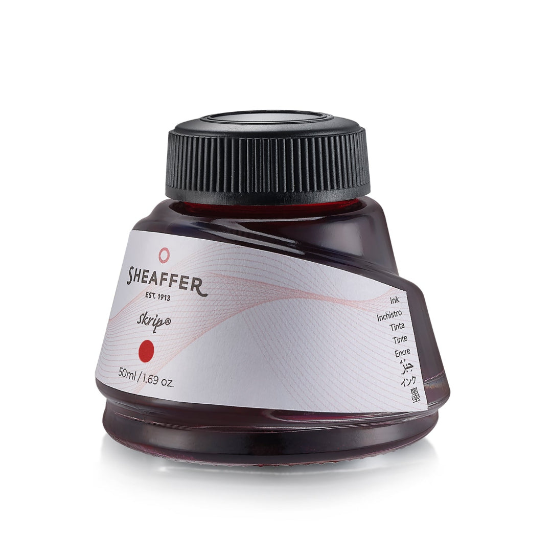 Sheaffer Skrip Ink Bottle (50 ml) Red side profile