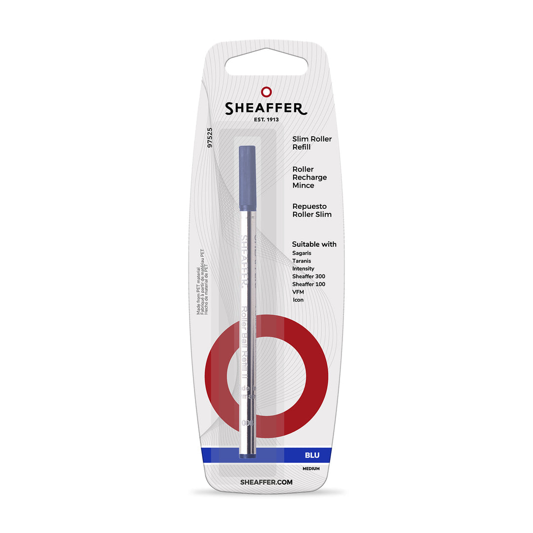 Sheaffer Slim Rollerball Refill Medium Nib Blister Card in blue