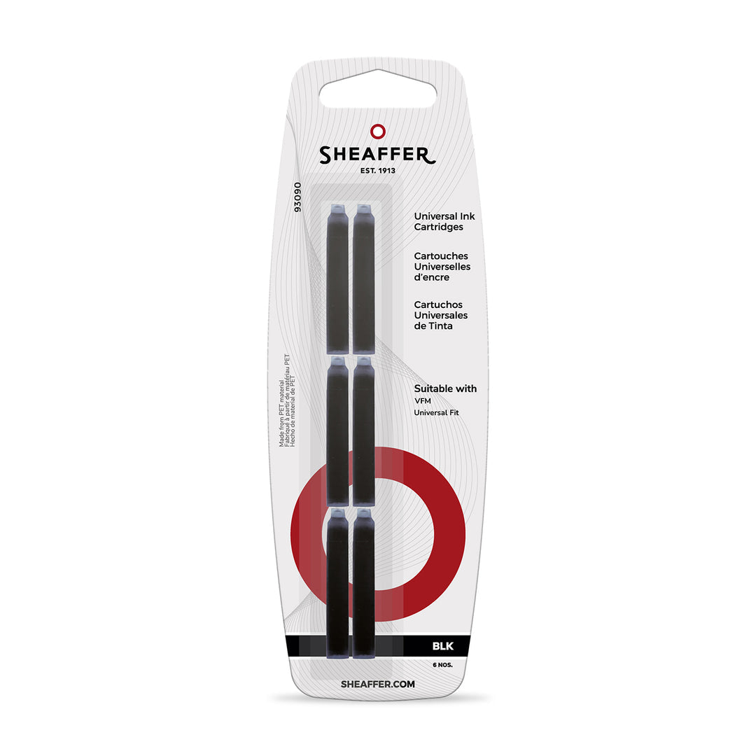 Sheaffer Universal Ink Cartridge in black with packaging