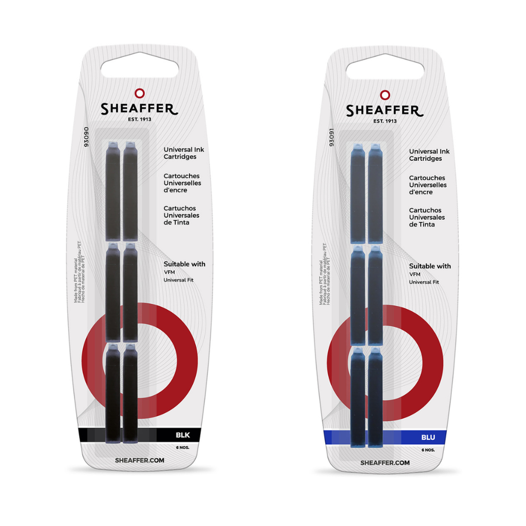 Sheaffer Universal Ink Cartridge in blue and black color
