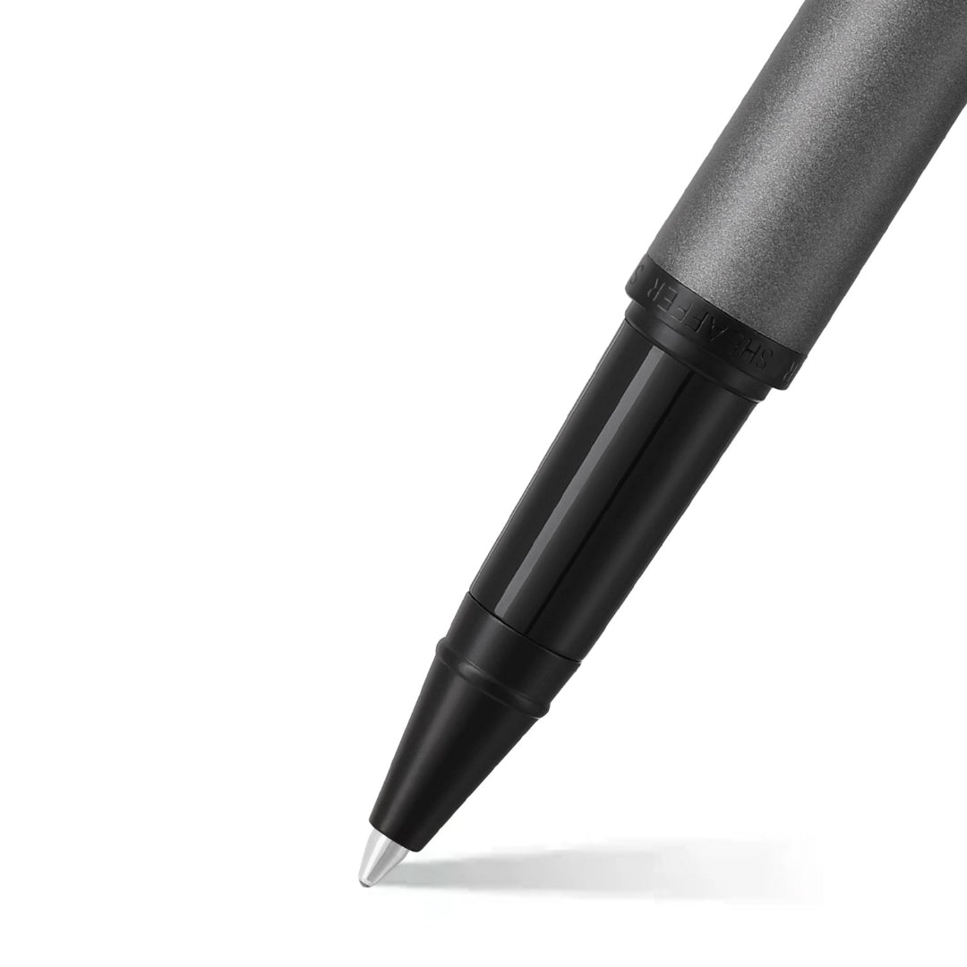 Sheaffer VFM 9424 Matte Gray Rollerball Pen With Matte Black Trims barrel and tip section