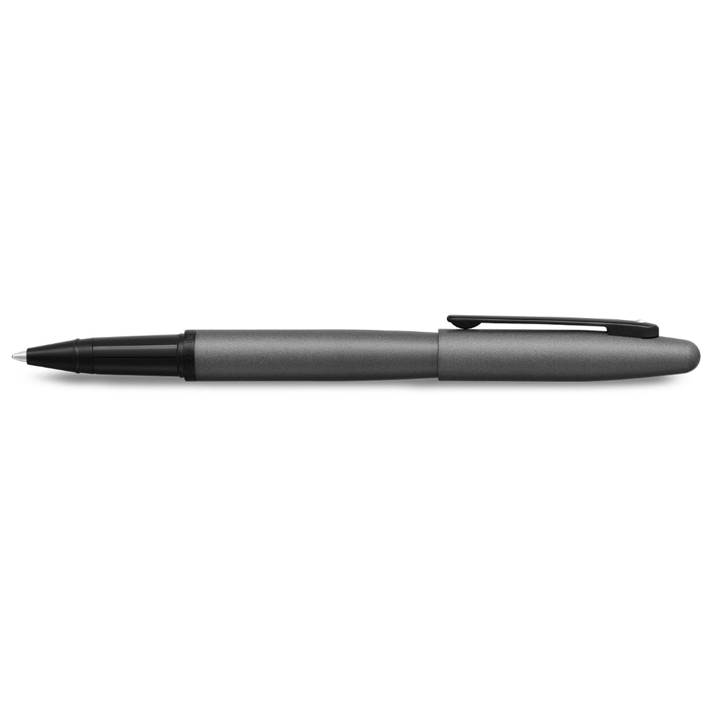 Sheaffer VFM 9424 Matte Gray Rollerball Pen With Matte Black Trims side profile