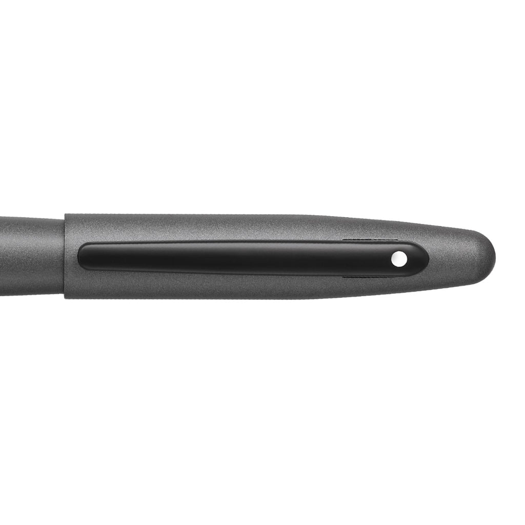 Sheaffer VFM 9424 Matte Gray Rollerball Pen With Matte Black Trims clip details