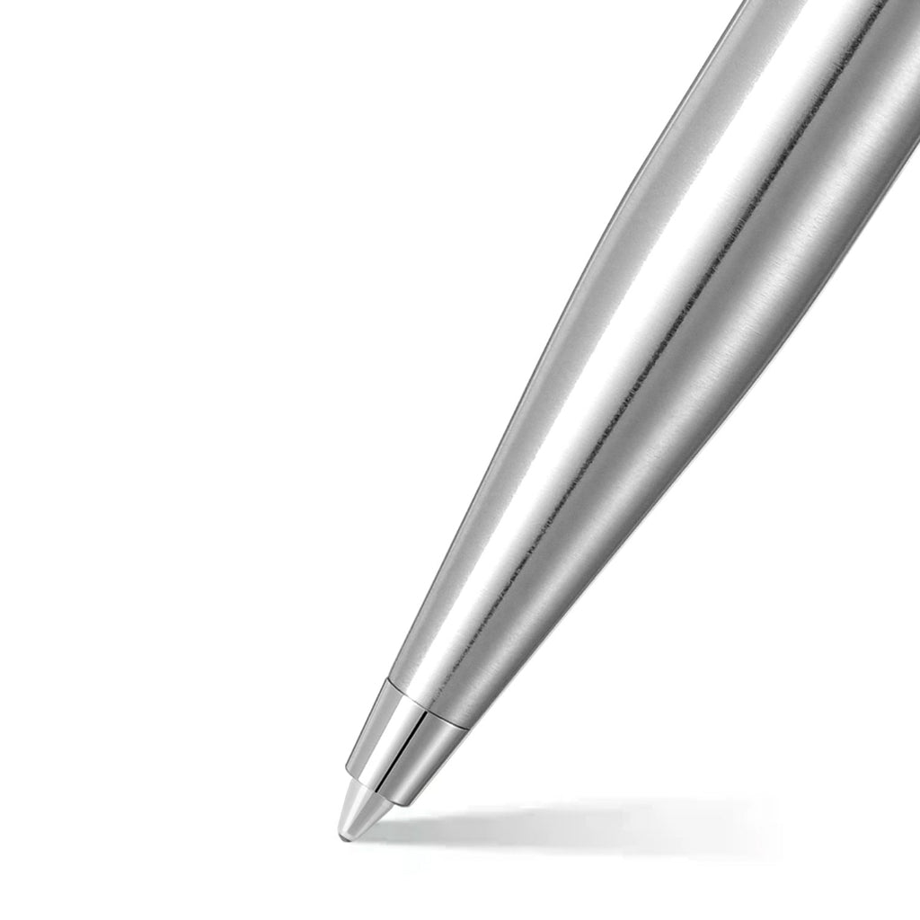 Sheaffer VFM 9426 Brushed Chrome Ballpoint Pen With Chrome Trim barrel and tip section
