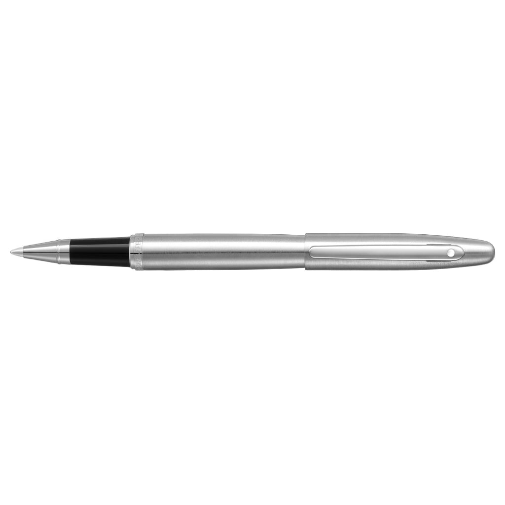Sheaffer VFM 9426 Brushed Chrome Rollerball Pen With Chrome Trim full side prpfile